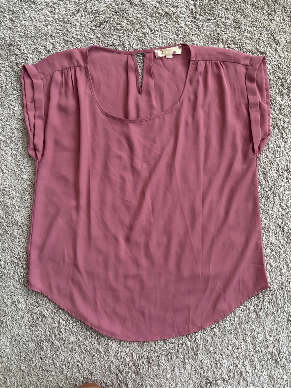Women's Dusty Rose Cap Sleeve Blouse
